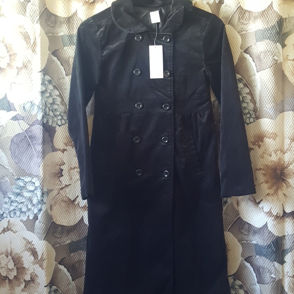 New Gymboree Black Velvet Coat